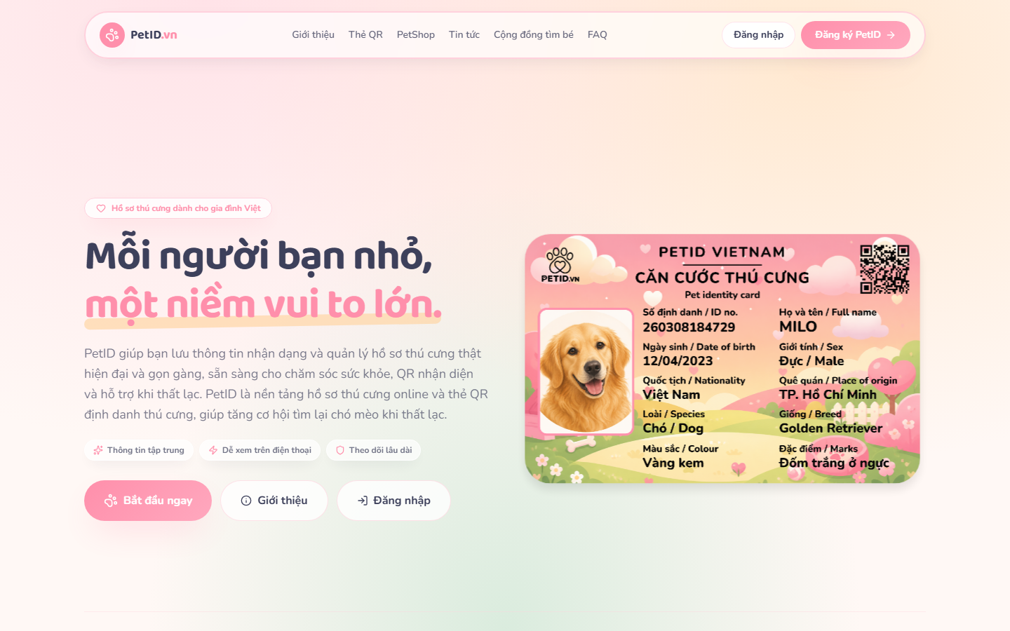 PETID project screenshot
